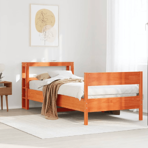 VidaXL Letto senza Materasso Marrone Cera 75x190 cm in Legno di Pino