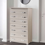 Pidema:Cassettiera olmo con 7 cassetti in legno nobilitato. Mobile settimini ideale per camerette e camera da letto, dimensioni 76x41x127H cm.