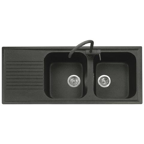 Plados atlantic 116-20 lavello montato su piano rettangolare microultragranit - 8032424095555