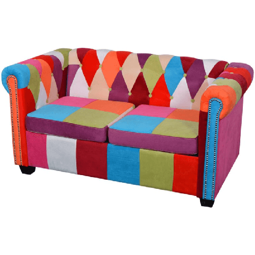 VidaXL Divano Chesterfield a 2 Posti in Tessuto