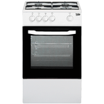 Beko cucina csg42001fw, (lxdxa) 50x50x85, bianca, forno a gas, piano cottura a gas 4 zone