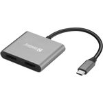 Sandberg 136-44 hub di interfaccia USB 3.2 Gen 1 (3.1 Gen 1) Type-C Grigio