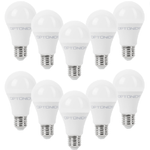 OPTONICA Lampadina led goccia e27 9watt resa 54watt risparmio energetico 4500k pezzi 10
