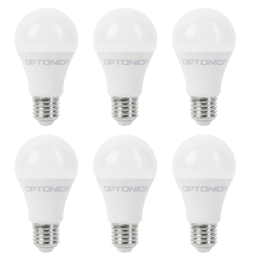 OPTONICA Lampadina led goccia 6 pezzi e27 9 watt 4500k risparmio energetico luce naturale