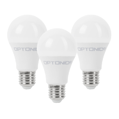OPTONICA Lampadina led goccia e27 9watt resa 54watt risparmio energetico 4500k pezzi 3