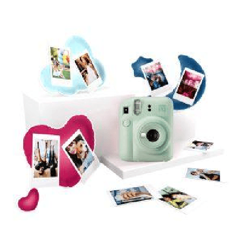 Fujifilm-Pack-Best-Memories-Instax-Mini-12-Mint-Green-Camara-Instantanea---Film-Instax-Mini-10ud.---3-Portafotos---Tamañ