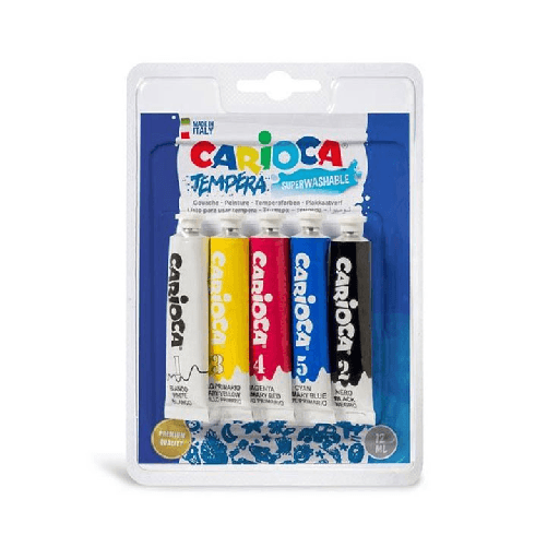 Carioca TEMPERA CARIOCA 12ml - 5 COLORI