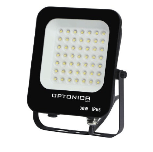 OPTONICA  Proiettore led 30 watt slim metallo nero ip65 equivalente 160 watt *** temperatura colore lampada