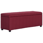 VidaXL Panca con Vano Portaoggetti 116 cm Rosso Vino in Poliestere