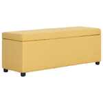 VidaXL Panca con Vano Portaoggetti 116 cm Gialla in Poliestere