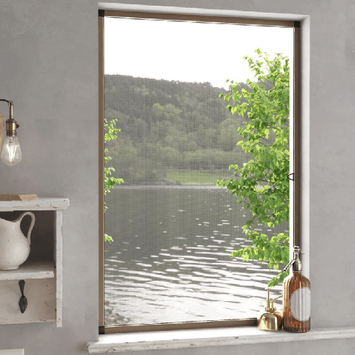 VidaXL Zanzariera per Finestre Marrone 80x120 cm