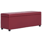VidaXL Panca con Vano Portaoggetti 116 cm Rosso Vino in Similpelle
