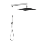 OGOMONDO  Set per doccia soffione quadro in acciaio inox 25x25 millimetri bianco opaco *** confezione 1
