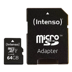 Intenso Micro Sd Uhs-I Premium Con Incl Sd Adapter 64Gb Confezione Da 3 Pz