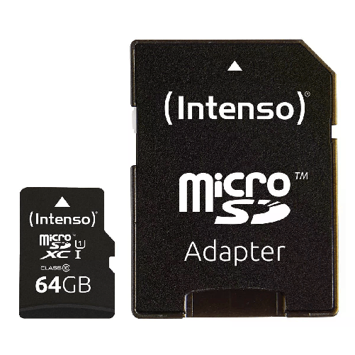 Intenso Micro Sd Uhs-I Premium Con Incl Sd Adapter 64Gb Confezione Da 3 Pz
