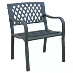 BS COM Poltrona da Giardino in Acciaio,Acciaio cm 60x83x56 - SHELDON