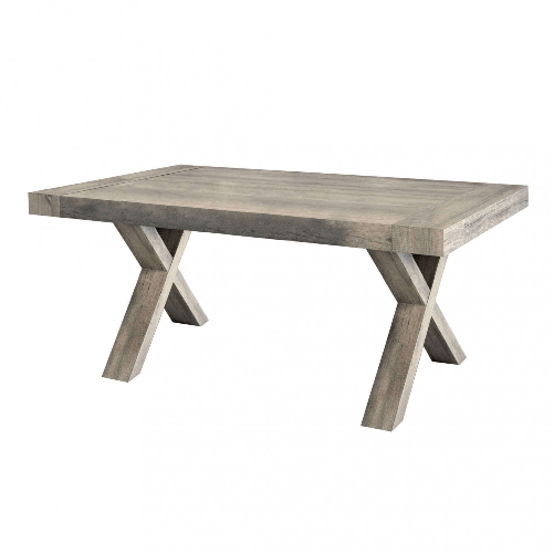 MILANI HOME BART - tavolo da pranzo moderno allungabile in legno invecchiato