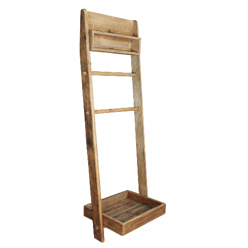 MILANI HOME LUKE - scaffale da bagno in pino riciclato