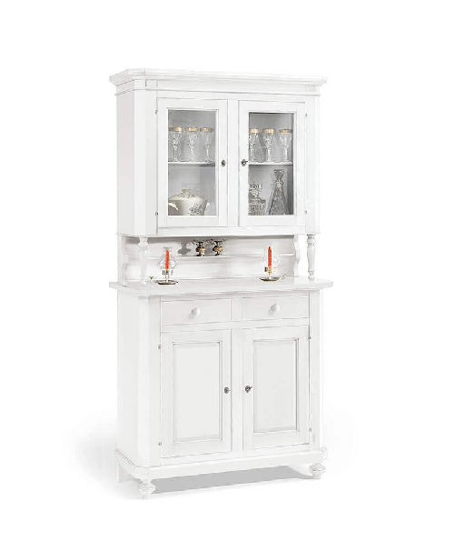 MILANI HOME CHELSEY - credenza con vetrina in legno massello