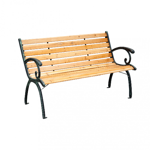 MILANI HOME GINE LONG - panca in legno e ghisa