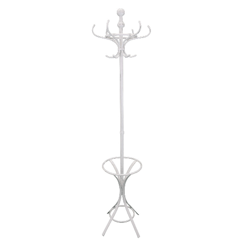 MILANI HOME  appendiabiti da terra con portaombrelli stile provenzale in ferro verniciato cm 43x 38 x 180 h