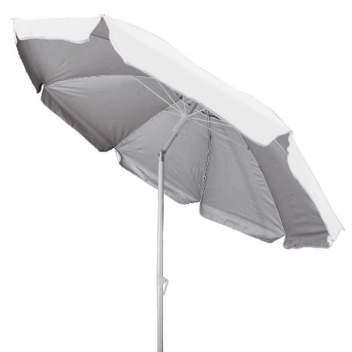 MILANI HOME Ombrellone da spiaggia in alluminio colore bianco