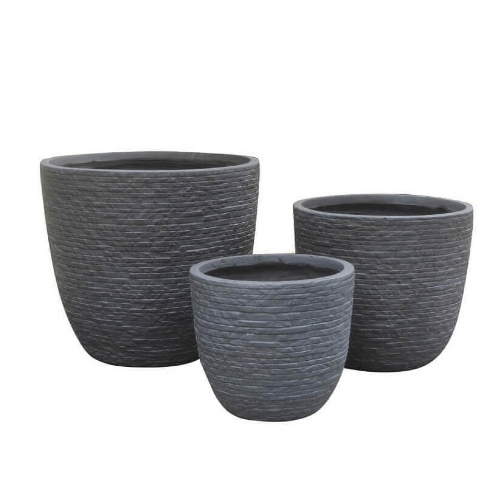 MILANI HOME CICLA - set di 3 vasi da giardino