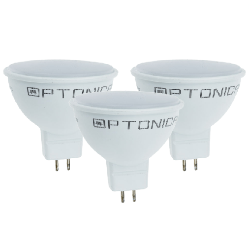 OPTONICA Lampadina dicroica led spillo gu5.3 5watt risparmio energetico 4500k pezzi 3