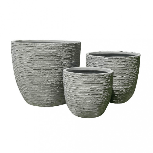 MILANI HOME CICLA - set di 3 vasi da giardino