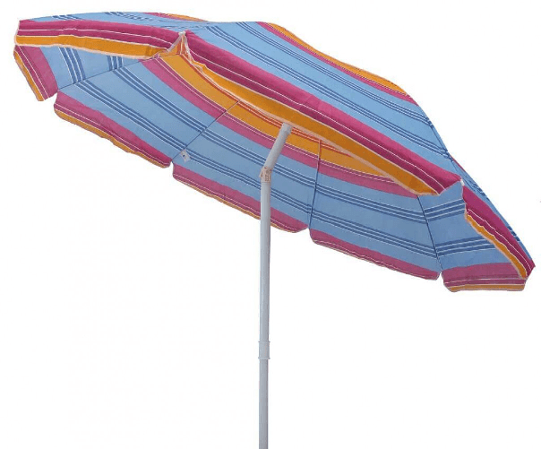 MILANI HOME ombrellone da spiaggia tnt tondo 2 m / palo da 32 mm