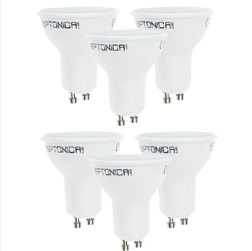 OPTONICA Lampadina dicroica led gu10 6.5 w resa 40watt risparmio energetico 4500k pezzi 6