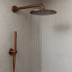 OGOMONDO  Set per doccia soffione tondo in acciaio inox 250 millimetri finitura oro rosa *** finitura