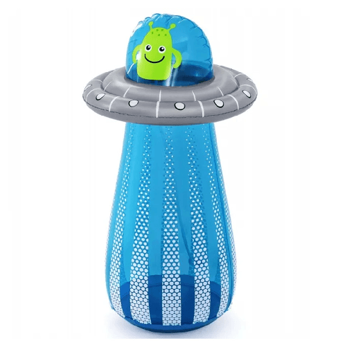 TrAdE Shop Traesio  Gioco Gonfiabile Spruzza Acqua Pungiball Sempreimpiedi Ufo Blaster 61x119cm Bambini 52731 -