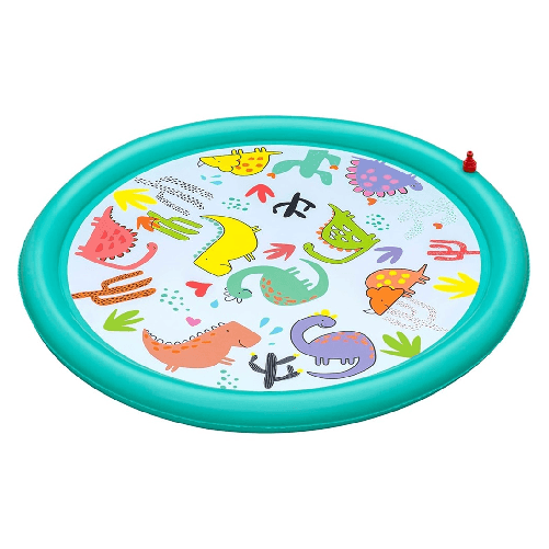 TrAdE Shop Traesio  Tappetino Gonfiabile Dinosauri Spruzzi Desert Dino Da 48"/122cm +2 Anni Giardino 52698 -
