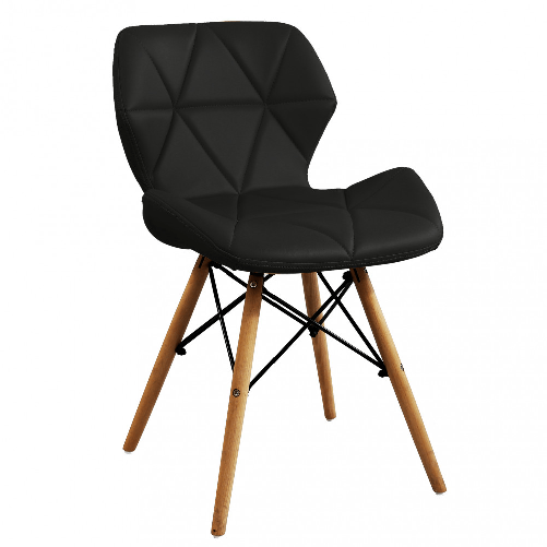 MILANI HOME NAOMIE - sedia moderna in ecopelle e legno