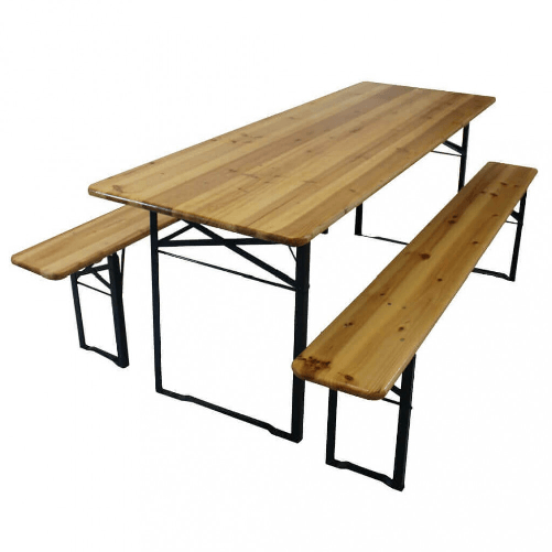 MILANI HOME Set birreria con tavolo e due panche 220 x 70 cm