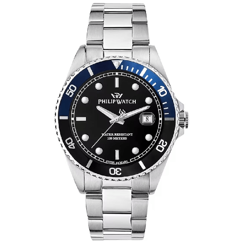 Philip Watch Orologio Uomo Philip Watch R8253597091 Nero Argentato