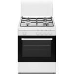 Nikkei sn664wge - cucina a gas 4 fuochi con forno a gas con grill elettrico 60x58 colore bianco