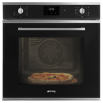 Smeg sf6400epzn forno elettrico da incasso termoventilato 65 l 8 funzioni classe a inox/nero