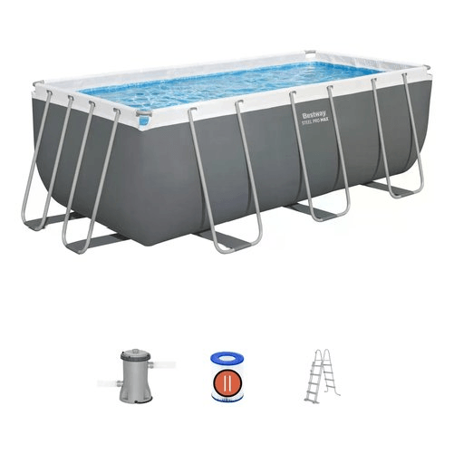 BESTWAY Piscina bestway 56456 7 power steel con accessori grigio