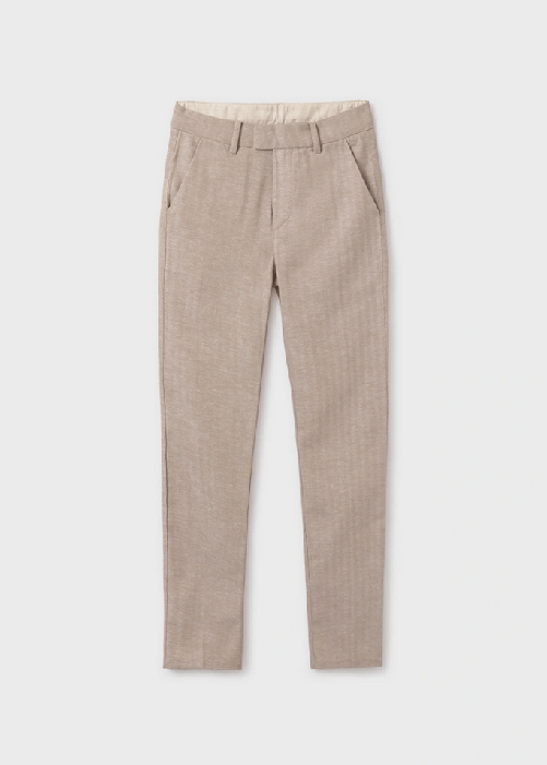 MAYORAL PANTALONE CERIMONIA RAGAZZO MAYORAL 6524 06524 24 BEIGE ORIGINALE PE 2025