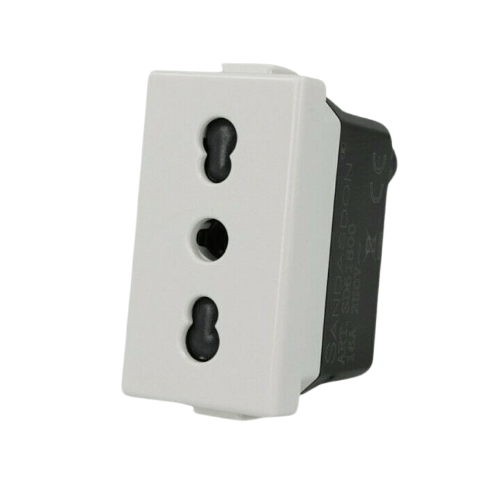 DIMELITALIA  Biesse kit presa bipasso 2p+t 10/16a 250v compatibile bticino matrix am5180 *** numero pezzi 10