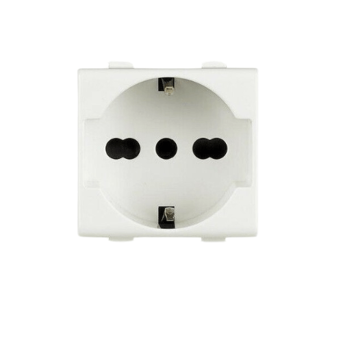 DIMELITALIA  Biesse kit presa bipasso schuko 2p+t 10/16a compatibile con serie bticino matix *** numero pezzi 3
