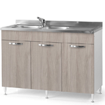 Sottolavello cucina componibile con ante 120 cm olmo,