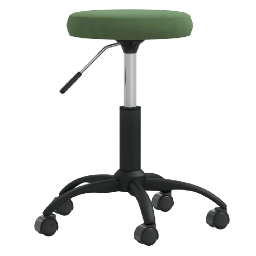VidaXL Sgabello da Massaggio in Velluto Verde Scuro