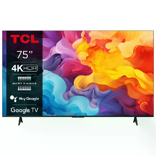 TCL Smart TV 75P61B 75'' 4K Ultra HD Google TV Dolby Audio Nero