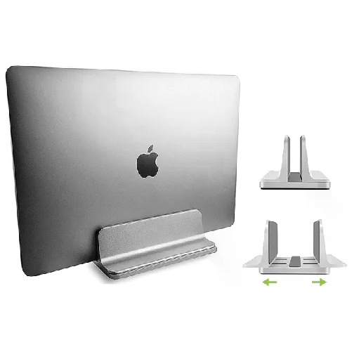 Techly Supporto Verticale per Notebook in Alluminio Argento