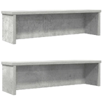 VidaXL Scaffali da Cucina Impilabili 2 pz Grigio Cemento 60x15x16 cm