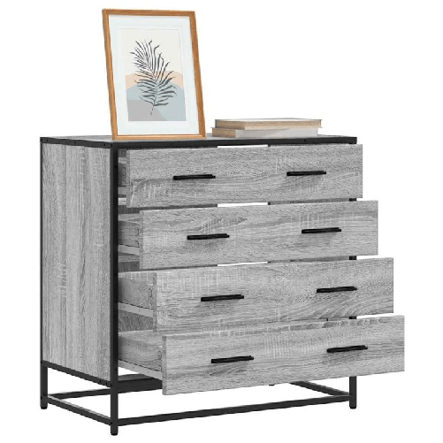 VidaXL Cassettiera Grigio Sonoma 70x41x70 cm in Legno Multistrato