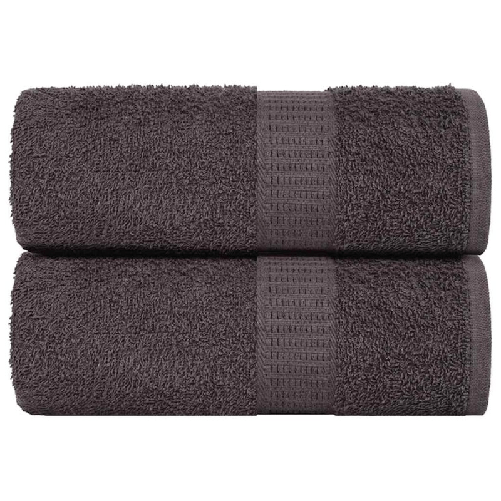 VidaXL Asciugamani Ospiti 2 pz Antracite 30x50 cm 360 g/m² 100% Cotone